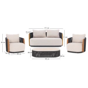 Garden set 4-seater Augustus
