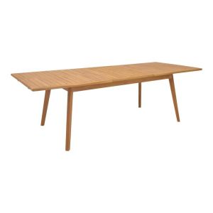 Градински сет 9 части Banou-pino тиково дърво в естествен цвят 180/240x100x75см