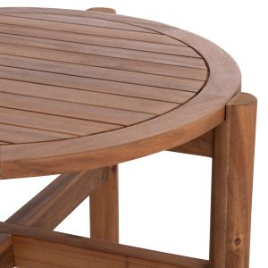 Garden set Sanji Hm21214 coffee table and 2 chairs - acacia wood - aluminum frame - rope