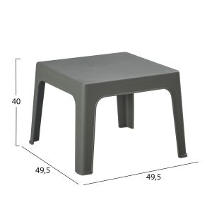 Garden set of 3 pieces Sleek Hm21274.05 dark olive green polypropylene