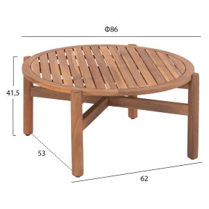 Garden set of 4 pieces Sanji Hm21213 acacia wood-aluminum frame-rope