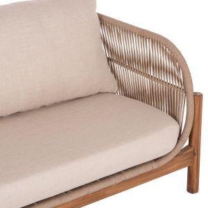 Garden set of 4 pieces Sanji Hm21213 acacia wood-aluminum frame-rope