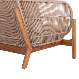 Garden set of 4 pieces Sanji Hm21213 acacia wood-aluminum frame-rope