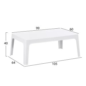Garden set of 4 pieces Sleek Hm21275.01 polypropylene in white