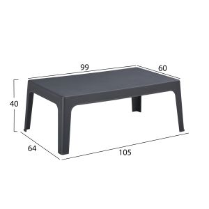 Garden set of 4 pieces Sleek Hm21275.10 polypropylene in gray