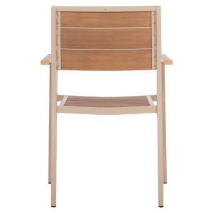 Garden chair Aluminum Saga Hm5127,04 champagne - Polywood seat and backrest 55x52x86cm