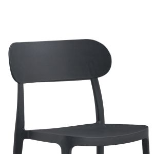 Градински стол Amvroan с Uv защита антрацитен Pp 51x49x79,5cm