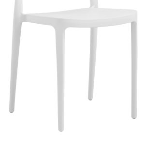 Градински стол Amvroan с Uv защита бял Pp 51x49x79,5cm