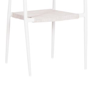 Градински стол Berg Hm6284.01, алуминий и текстил в бяло - P.e.twisted ратан 55x56x79hcm.