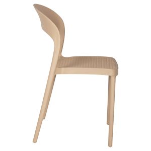 Градински стол Cleo полипропилен цвят капучино 49x54,5x80,5hcм Hm5936,03