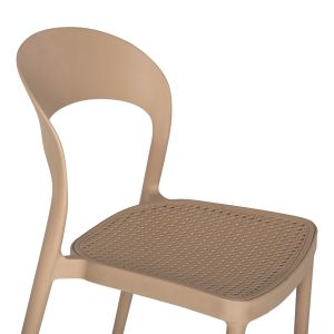 Градински стол Cleo полипропилен цвят капучино 49x54,5x80,5hcм Hm5936,03