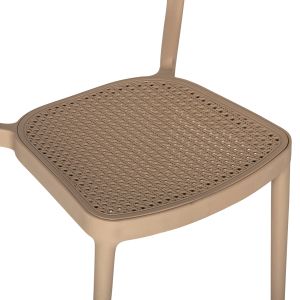 Градински стол Cleo полипропилен цвят капучино 49x54,5x80,5hcм Hm5936,03