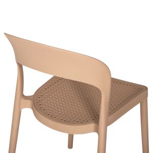 Градински стол Cleo полипропилен цвят капучино 49x54,5x80,5hcм Hm5936,03