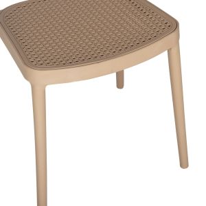 Градински стол Cleo полипропилен цвят капучино 49x54,5x80,5hcм Hm5936,03