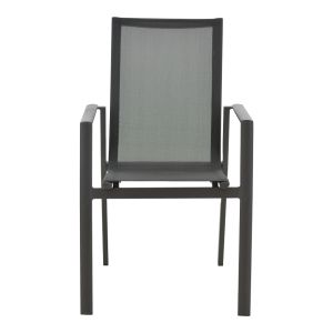 Градински стол Dashiell Metal Black Textilene Black 71x58x94см