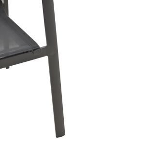 Градински стол Dashiell Metal Black Textilene Black 71x58x94см