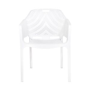 Garden chair Dina white color 59x60x82cm