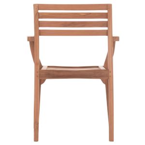Garden chair Ermioni Hm18129 teak wood - natural color 60x59x84cm.
