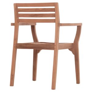 Garden chair Ermioni Hm18129 teak wood - natural color 60x59x84cm.