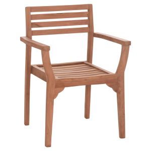Garden chair Ermioni Hm18129 teak wood - natural color 60x59x84cm.
