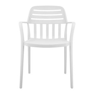 Градински стол Eviana бял цвят 53x56x81см
