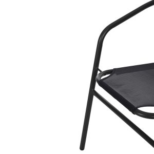 Градински стол Ledan Hm5977,01 метал и текстилен в сиво 55x58x72hcm
