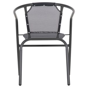 Градински стол Ledan Hm5977,01 метал и текстилен в сиво 55x58x72hcm