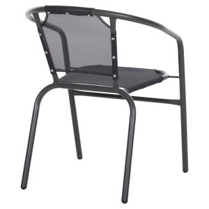 Градински стол Ledan Hm5977,01 метал и текстилен в сиво 55x58x72hcm