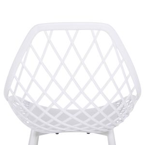 Градински стол Lio полипропилен-метални крака бял 52x53x82hcm Hm9524,11