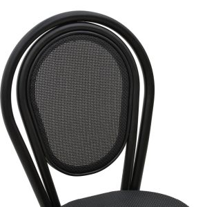 Градински стол Nacia от черен Textilene и черен алуминий 45x59x85cм