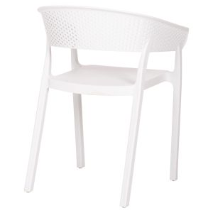 Градински стол Perfoe полипропилен в бяло 53,5x50,5x73hcm Hm5941,01