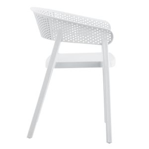 Градински стол Perfoe полипропилен в бяло 53,5x50,5x73hcm Hm5941,01