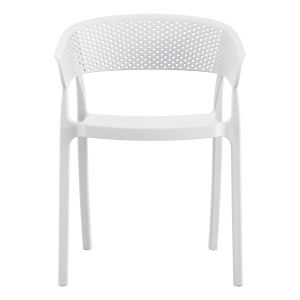 Градински стол Perfoe полипропилен в бяло 53,5x50,5x73hcm Hm5941,01