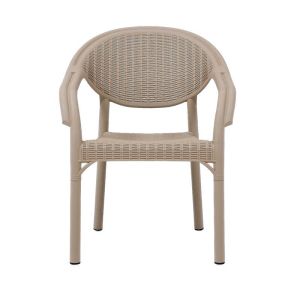 Garden chair Roshen beige color 59x44x83cm