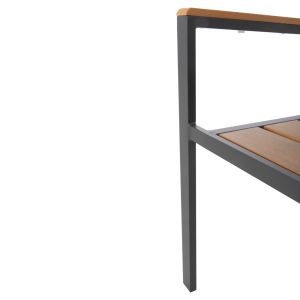 Градински стол Saga алуминий антрацит-полидървесина 55x55x86hcм Hm5981,03
