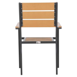 Градински стол Saga алуминий антрацит-полидървесина 55x55x86hcм Hm5981,03