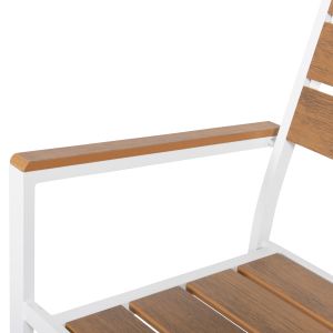 Градински стол Saga алуминий бял-полидървесина 55x55x86hcм Hm5981,01