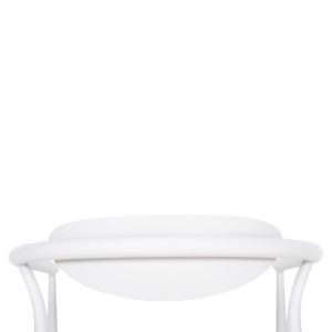 Градински стол Serly алуминий в бяло - бял текстилен 56x61x74,5hcм Hm6052,01