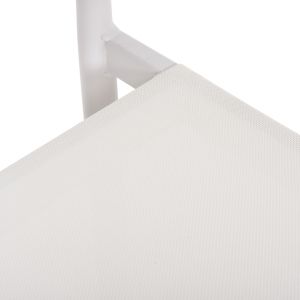 Градински стол Serly алуминий в бяло - бял текстилен 56x61x74,5hcм Hm6052,01