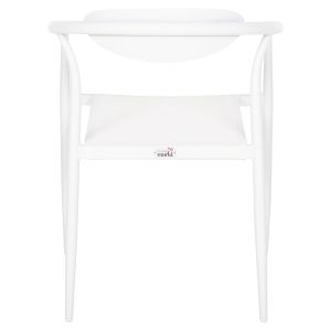 Градински стол Serly алуминий в бяло - бял текстилен 56x61x74,5hcм Hm6052,01
