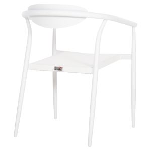 Градински стол Serly алуминий в бяло - бял текстилен 56x61x74,5hcм Hm6052,01