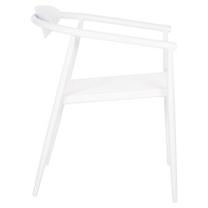 Градински стол Serly алуминий в бяло - бял текстилен 56x61x74,5hcм Hm6052,01