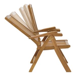 Градински стол Zerco натурално дърво акация масив 61x65x110cм