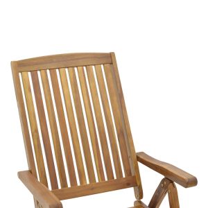 Градински стол Zerco натурално дърво акация масив 61x65x110cм