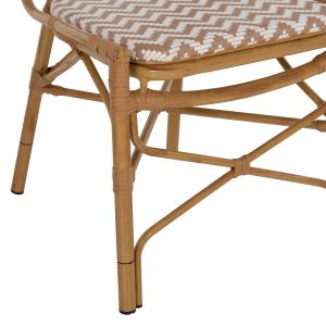 Градински стол алуминий текстилен цвят бежов-бял 46x56x95hcм Hm5927,03
