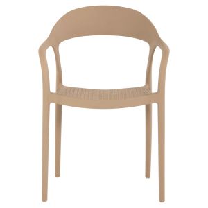 Градински стол от полипропилен Hm5935,03 цвят капучино 57x53x81hcm