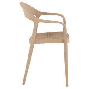 Градински стол от полипропилен Hm5935,03 цвят капучино 57x53x81hcm