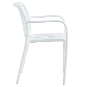 Градински стол от полипропилен Hm5940,01 бял 45,5x56,5x80,5hcm