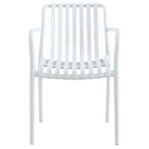 Градински стол от полипропилен Hm5940,01 бял 45,5x56,5x80,5hcm
