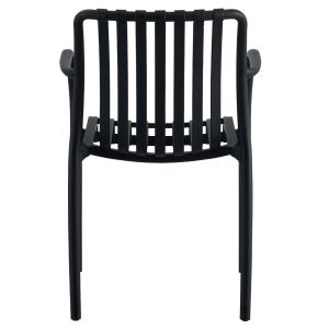 Градински стол от полипропилен Hm5940,02 черен 45,5x56,5x80,5hcm